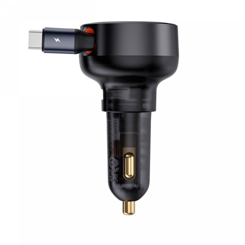 Baseus Enjoyment Pro Car Charger U+ Retractable Type-C Cable 60W Baseus Enjoyment Pro Car Charger U+ Retractable Type-C Cable 60W